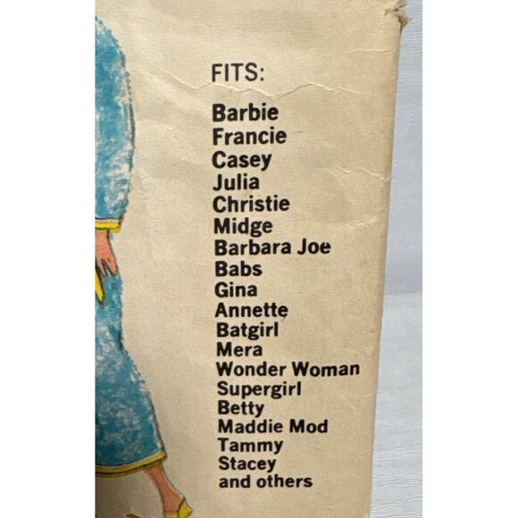 McCalls 2123 Teen Fashion Doll Instant Wardrobe Pattern One Size 11.5" Dolls CUT - Picture 6 of 7